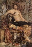Mikhail Vrubel Female Model in a Renaissance setting oil painting